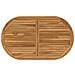 Piano del tavolo Ovale Legno di teak solido Naturale - Foto miniatura 1