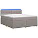 Letto box spring con materasso Tortora 140 x 200 cm Tessuto - Foto miniatura 1