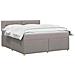 Letto box spring con materasso Tortora 140 x 200 cm Tessuto - Foto miniatura 3