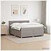 Letto box spring con materasso Tortora 140 x 200 cm Tessuto - Foto miniatura 4