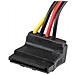 Splitter cavo di alimentazione Y LP4 a 2 SATA Latching ad angolare destro 30 cm- Molex 4 Pin a Dual SATA - Foto miniatura 2