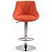 2X Sgabelli Design Lazio in Tessuto - Sedie Cucina Girevoli e Regolabili (83-104 cm) con Poggiapiedi I Sgabelli Bar Imbottiti (2 Pezzi) Arancione - Foto miniatura 2