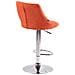 2X Sgabelli Design Lazio in Tessuto - Sedie Cucina Girevoli e Regolabili (83-104 cm) con Poggiapiedi I Sgabelli Bar Imbottiti (2 Pezzi) Arancione - Foto miniatura 4
