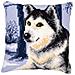 Pn-0008775, Cuscino Con Kit Per Punto Croce, Motivo: Husky, Multicolore (multicolor)  - Foto miniatura 1