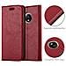 Custodia Compatibile Con Motorola Moto G5 Plus In Rosso Mela - Coperchio Protettiva Con Chiusura Magnetica, Funzione Stand E Tasca Per Le Carte - Foto miniatura 4