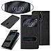 Custodia Compatibile Con Nokia 6 2017 In Nero Cometa - Coperchio Protettivo Con Chiusura Magnetica, Funzione Stand E 2 Finestre Di Visualizzazione - Foto miniatura 6