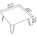Tavolino Per Colazione Letto Rovere Nero Cm 60x60x29 H - Foto miniatura 1