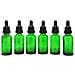 30ml Verde Contagocce Bottiglie Di Vetro Vuote Contagocce Con Vetro Pipetta Contagocce Piccolo Campione Bottiglie Di Vetro Per Lolio Essenziale Del Diffusore Massaggi Bellezza Olio Mix - 6 Pezzi - Foto miniatura 1