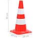 Coni Segnaletici Stradali Riflettenti 20 Pz Rosso Bianco 50 Cm - Foto miniatura 2
