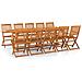 Set da Pranzo da Giardino 11 pz 280x90x75 cm Massello di Acacia - Foto miniatura 2