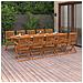 Set da Pranzo da Giardino 11 pz 280x90x75 cm Massello di Acacia - Foto miniatura 1