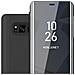 Custodia Compatibile Con Samsung Galaxy S8 Plus In Tormalina Nera - Clear View Specchio Coperchio Protettivo Con Funzione Di Supporto Protezione A 360 Gradi - Foto miniatura 1