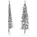 Albero Natale Artificiale Sottile A Metà Supporto Argento 180cm - Foto miniatura 3