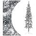 Albero Natale Artificiale Sottile A Metà Supporto Argento 180cm - Foto miniatura 1
