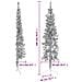 Albero Natale Artificiale Sottile A Metà Supporto Argento 180cm - Foto miniatura 8