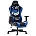 Sedia Gaming Blu Con Poggiapiedi Imbottita Con Poggiatesta, Schienale Reclinabile Max 135, Cu - Foto miniatura 1