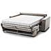 Divano Letto Aisha, Divano A 3 Posti, 100% Made In Italy, Sofà Soggiorno Con Apertura Girevole, Con Poggiatesta Regolabili E Braccioli Slim, Cm 200x95h85, Tortora - Foto miniatura 3