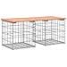 Panca da Giardino Design Gabbione 103x44x42 cm Massello Douglas - Foto miniatura 2