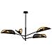 Lampada A Soffitto Vene - Nero, Oro - Acciaio Verniciato A Polvere, Tessuto - 102x51x102 Cm - Foto miniatura 1
