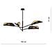 Lampada A Soffitto Vene - Nero, Oro - Acciaio Verniciato A Polvere, Tessuto - 102x51x102 Cm - Foto miniatura 7
