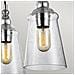 Lampadario Industrial Nordico Loras Acciaio Vetro 5 Luci E27 - Foto miniatura 3