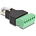 66590 adattatore per inversione del genere dei cavi RJ12 6 pin terminal block Nero, Verde - Foto miniatura 2
