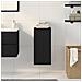 Armadio a Muro Rovere Nero 32x20x67 cm in Legno Multistrato - Foto miniatura 3