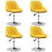 Sedie Da Pranzo Girevoli 4 Pz Giallo Senape In Velluto - Foto miniatura 1