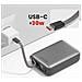 Batteria Esterna 20000mah 45w Con Cavo Usb-c Integrato Porte Usb-c Usb, Argento - Foto miniatura 2