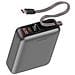 Batteria Esterna 20000mah 45w Con Cavo Usb-c Integrato Porte Usb-c Usb, Argento - Foto miniatura 5
