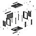 Lanberg WF03-5306-10B, Da parete, 6U, 60 kg, Lucchetti, Griglie, 11,3 kg - Foto miniatura 3
