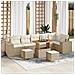 Set di Divani da Giardino  da 9 Pezzi con Cuscini Beige in Rattan Polimerico, Set da Pranzo da Giardino  da 3 Pezzi con Cuscini Beige in Rattan Polimerico - Foto miniatura 2