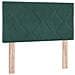Testiera  Design a Blocchi di Diamante Verde Scuro 80 cm in Velluto - Foto miniatura 1