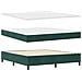 Letto con rete a molla con materasso e panca verde scuro 180x200 cm in velluto - Foto miniatura 3
