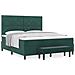Letto con rete a molla con materasso e panca verde scuro 180x200 cm in velluto - Foto miniatura 4