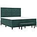 Letto con rete a molla con materasso e panca verde scuro 180x200 cm in velluto - Foto miniatura 8