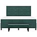 Letto con rete a molla con materasso e panca verde scuro 180x200 cm in velluto - Foto miniatura 9