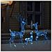 Famiglia Di Renne Di Natale 300 Led Blu In Acrilico - Foto miniatura 2