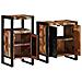 Set di mobili per il bagno 2 pcs legno massello di riciclo - Foto miniatura 3