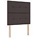 Letto a molle con materasso Marrone Scuro 120 x 190 cm Tessuto - Foto miniatura 1