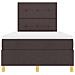 Letto a molle con materasso Marrone Scuro 120 x 190 cm Tessuto - Foto miniatura 8