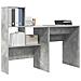 Scrivania con lo scaffale Grigio cemento 131.5 x 50 x 106.5 cm - Foto miniatura 3