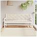 Cuscini Panca Giardino 2pz Bianco Crema 180x50x7 Tessuto Oxford - Foto miniatura 2