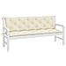 Cuscini Panca Giardino 2pz Bianco Crema 180x50x7 Tessuto Oxford - Foto miniatura 4