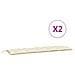 Cuscini Panca Giardino 2pz Bianco Crema 180x50x7 Tessuto Oxford - Foto miniatura 5