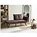 Chaise Longue Versione Destra Rocamadour Tessuto Marrone - Foto miniatura 1