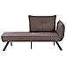 Chaise Longue Versione Destra Rocamadour Tessuto Marrone - Foto miniatura 2