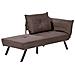 Chaise Longue Versione Destra Rocamadour Tessuto Marrone - Foto miniatura 3