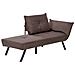 Chaise Longue Versione Destra Rocamadour Tessuto Marrone - Foto miniatura 4