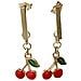 Ciondolo Ciliegia In Ottone Placcato Oro E Rosso - Foto miniatura 1